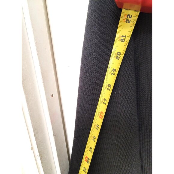 Preview Basics Y2k Black Cardigan Women's XL Ribbed Design Button Closure - Picture 10 of 14